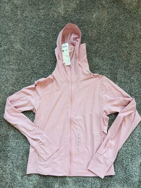 Uniqlo Light Pink Women's Hooded Zip Top